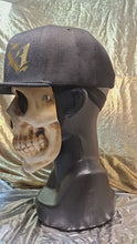 Cargar y reproducir el video en el visor de la galería, GOTHIC CAPS Black &amp; Gold "V"✨️🧢 Vegan Edition

